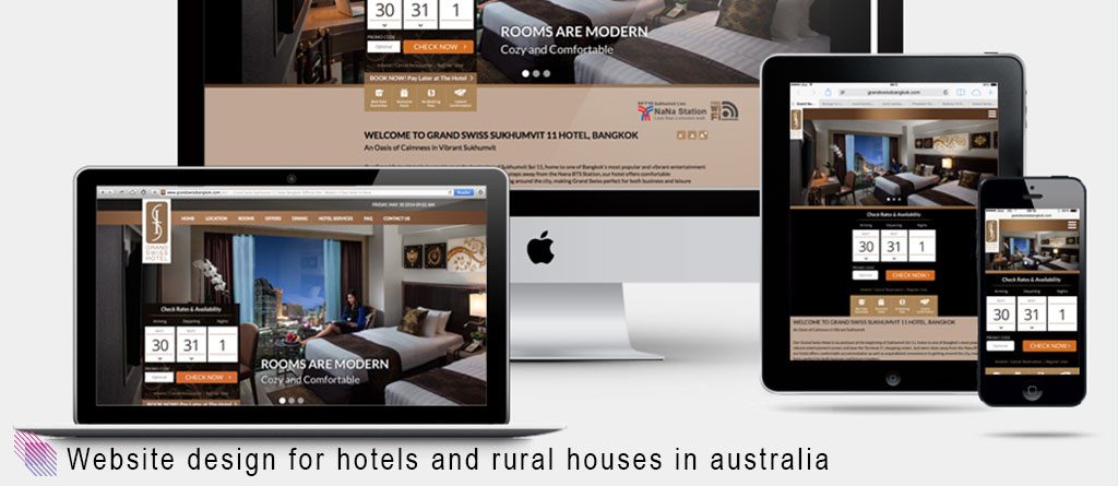 Website design for hotels and rural houses in australia