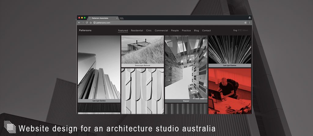 Website design for an architecture studio australia